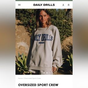 Daily Drills oversized sport crew